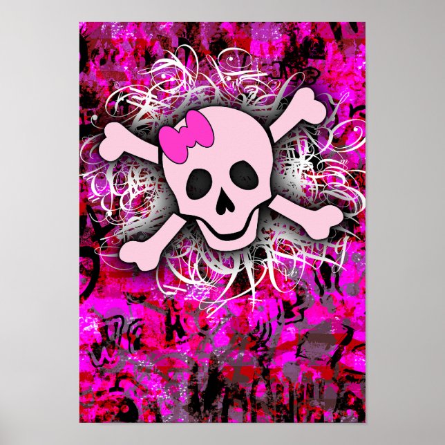 Pink Skull Poster (Front)