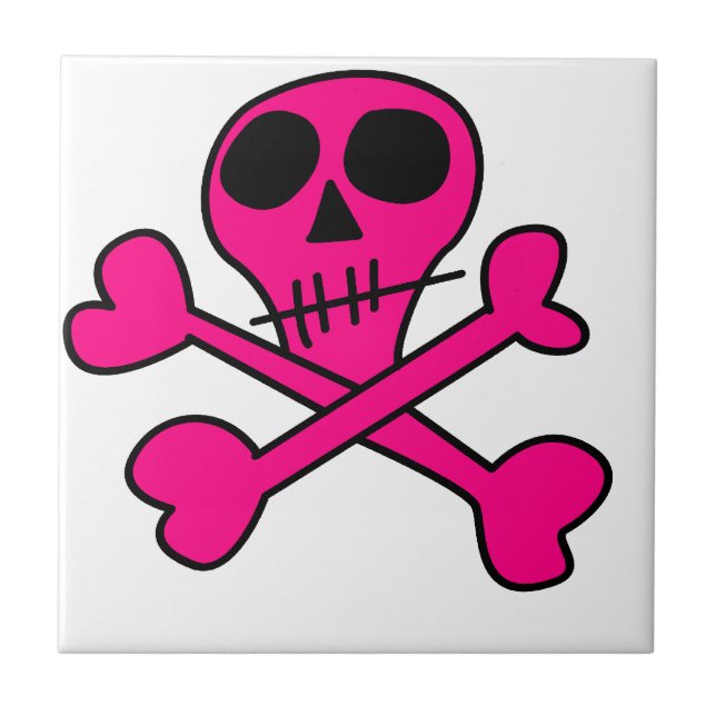 pink skull tile (Front)