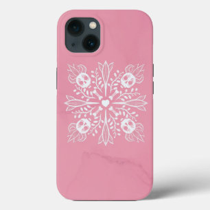 Pink Skulls Pastel Goth Kawaii Cute Horror iPhone 13 Case