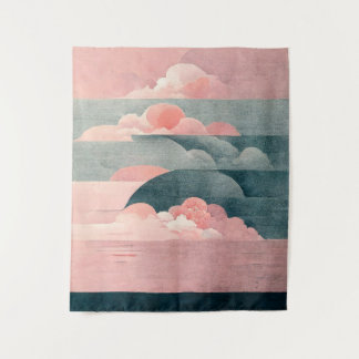 pink sky A pure and unique piece of aiart-vision Tapestry