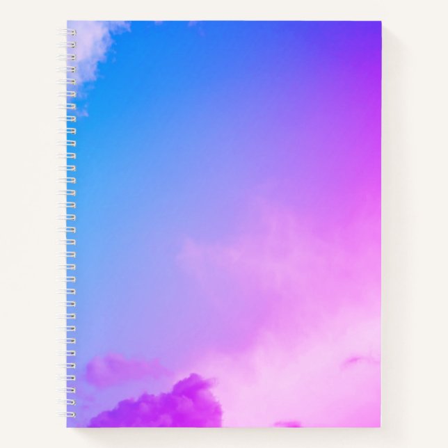Pink Sky Background Spiral Art Sketchbook Notebook (Front)