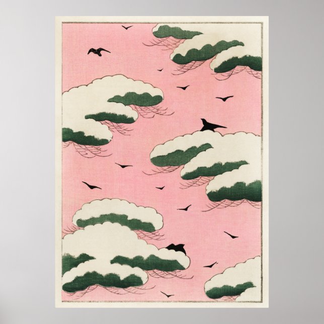 Pink Sky Illustration from Bijutsu Sekai Poster (Front)