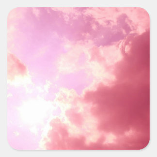 Pink Sky Square Sticker