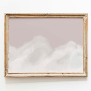 Pink sky vintage poster