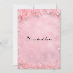 Pink sky with clouds invitation
