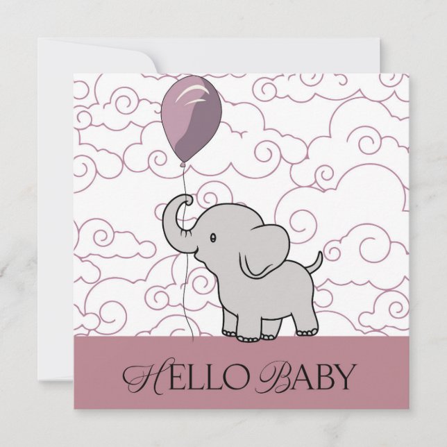 Pink Skys and Baby's First Surprise Card (Front)