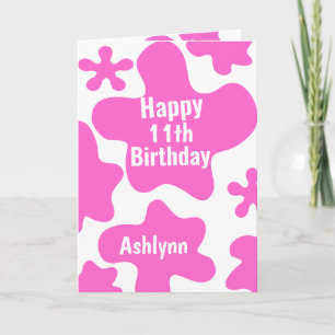 Pink Slime 11th Birthday Card