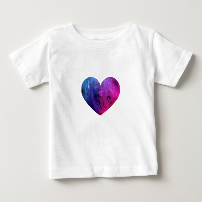 Pink Slime Heart Baby T-Shirt  (Front)