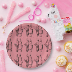 Pink Slippers Ballet Birthday Party Paper Plates