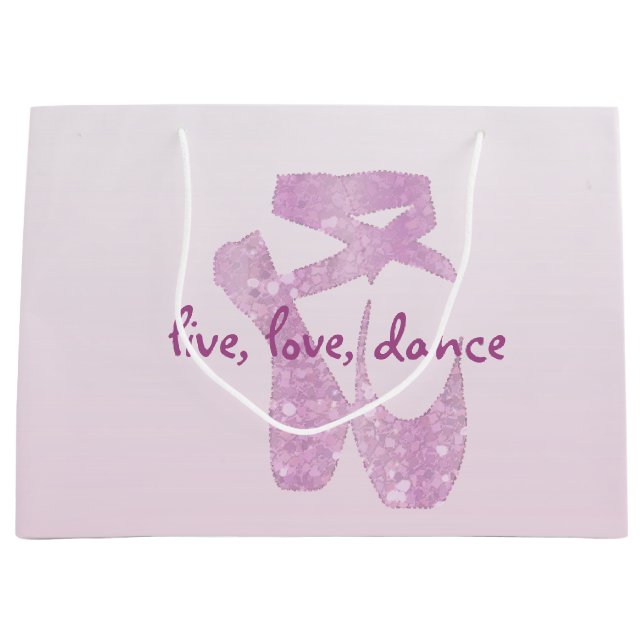 pink slippers large gift bag (Front)