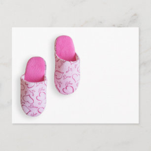 Pink slippers postcard