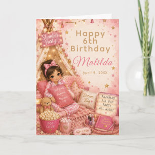 Pink Slumber Party Celebration Card