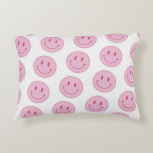 Pink Smiley Face Pillow