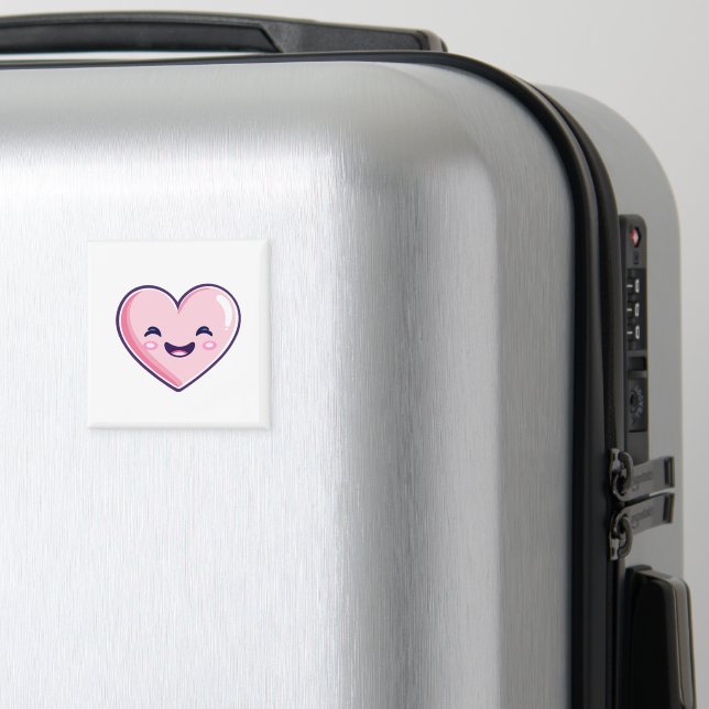 pink smiling heart Kitchen Accessories > Magnets (In Situ (Luggage))