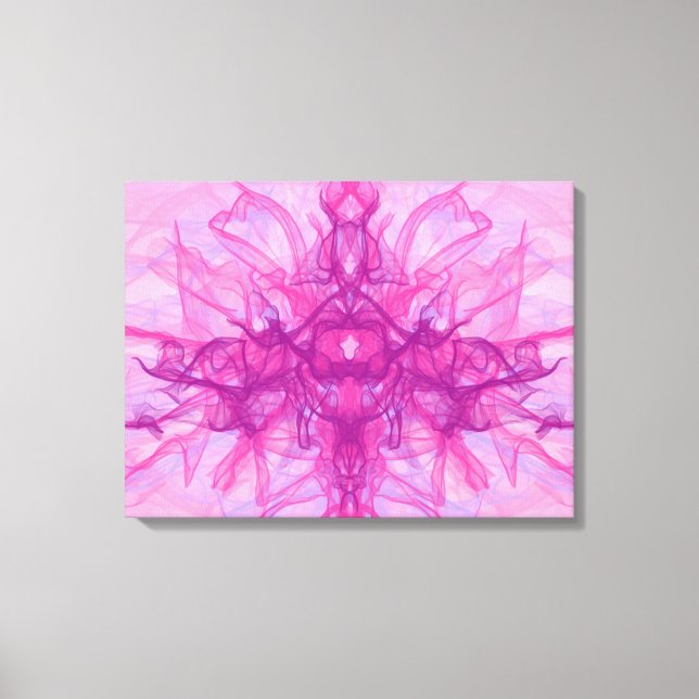 PINK SMOKE - Modern and abstract Fractal Art - Canvas Print (Front)