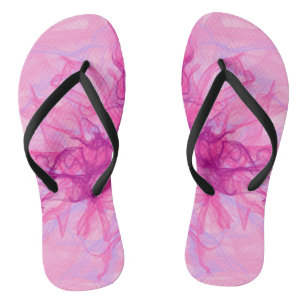 PINK SMOKE - Modern and abstract Fractal Art - Jandals