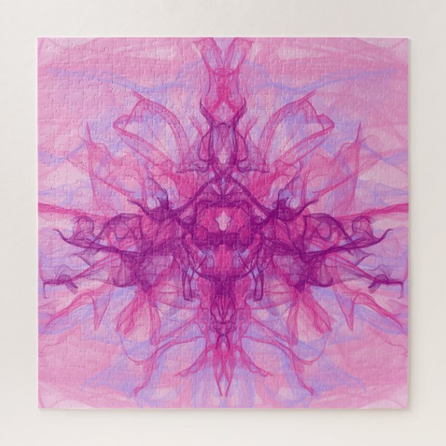 PINK SMOKE - Modern and abstract Fractal Art - Jigsaw Puzzle (Vertical)