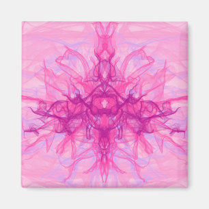 PINK SMOKE - Modern and abstract Fractal Art - Magnet