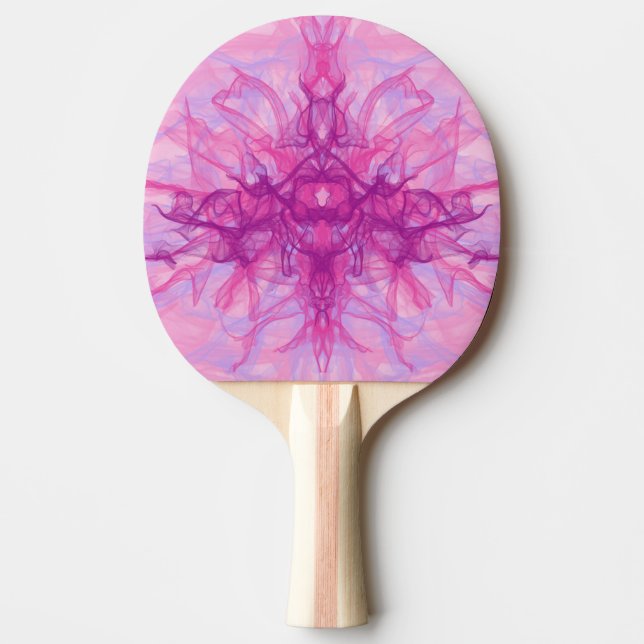 PINK SMOKE - Modern and abstract Fractal Art - Ping Pong Paddle (Front)