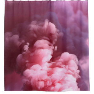 Pink smoke shower curtain