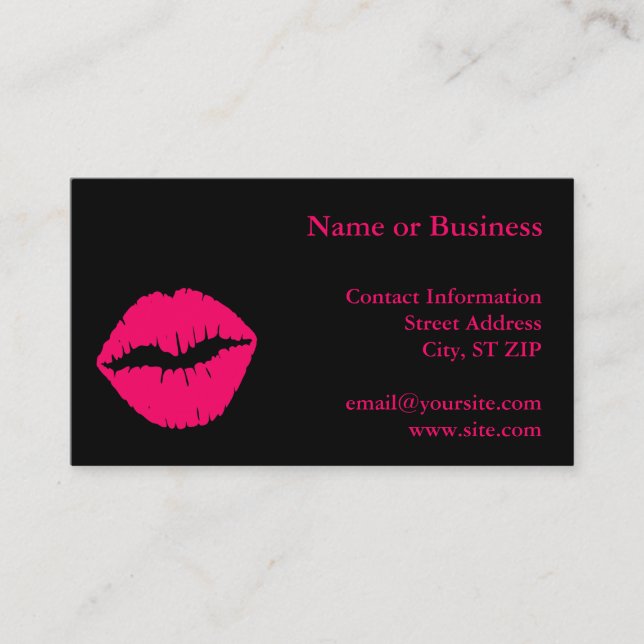 Pink Smooch Business Card (Front)