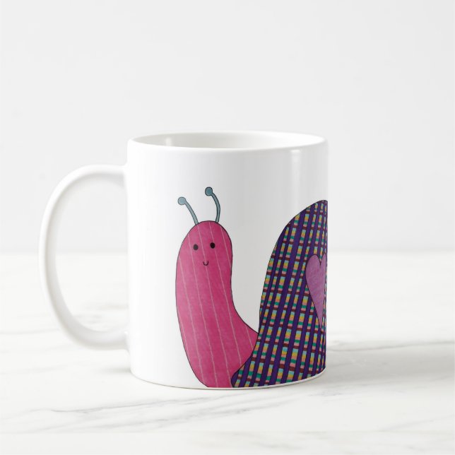 Pink Snail Coffee Mug (Left)