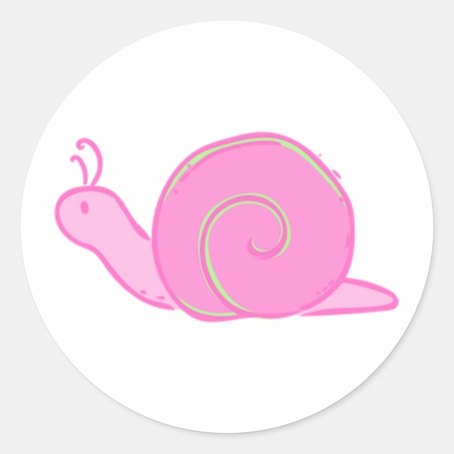 Pink Snail Stickers | Envelope Seals (Front)