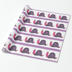 Pink Snail Wrapping Paper