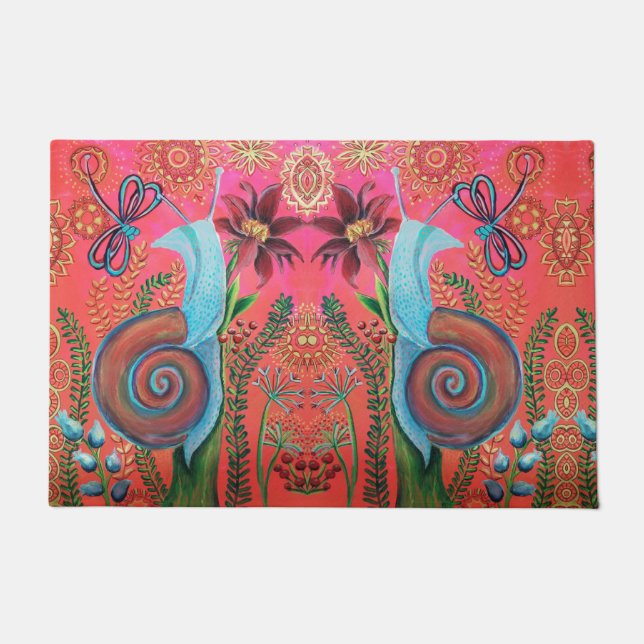 pink snails doormat (Front)