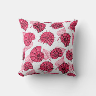 Pink Snails Pattern Girly Zoology Cushion