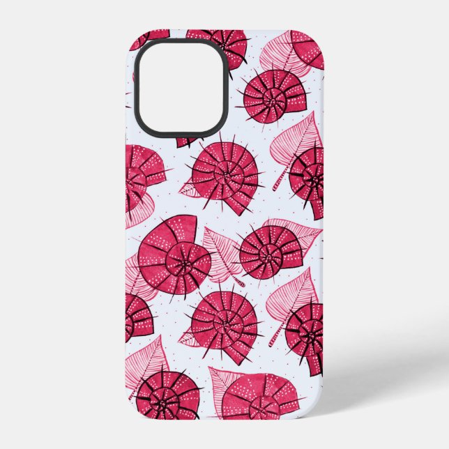 Pink Snails Pattern Girly Zoology iPhone Case (Back)