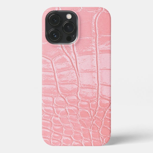 Pink Snake Leather Aesthetic iPhone Case (Back)