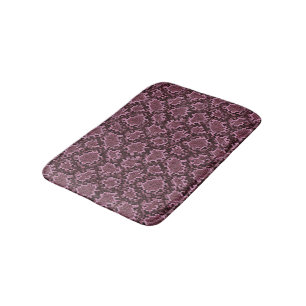 Pink Snake Print Bath Mat