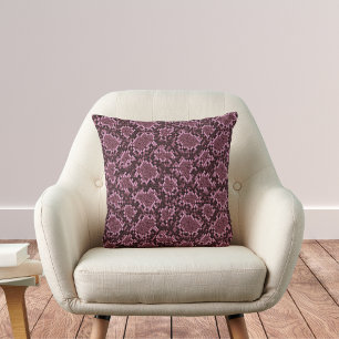 Pink Snake Print Cushion
