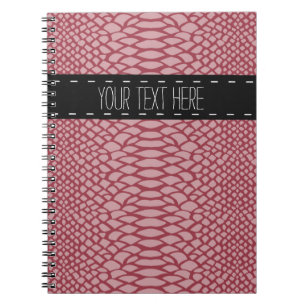 Pink Snake Print Spiral Notebook