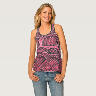 Pink snake scale pattern singlet