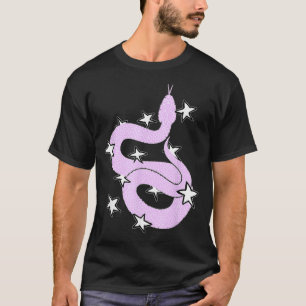 Pink snake with stars Design T-Shirt
