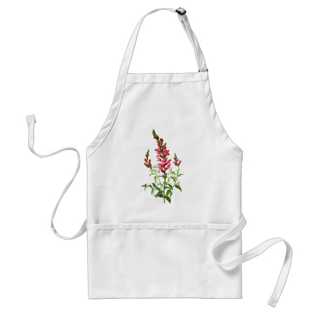 Pink Snapdragon Drawn From Nature Standard Apron (Front)