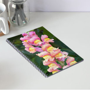 Pink Snapdragons Floral Notebook