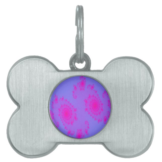 Pink Sneeze Fractal Pet Tag (Front)