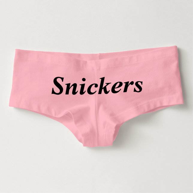 Pink Snickers Boy Shorts Hot Shorts (Front)