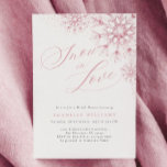 Pink Snow in Love Bridal Shower Invitation<br><div class="desc">Celebrate love with our Pink Snow in Love Bridal Shower Invitation, featuring delicate watercolor snowflakes in a soft blush pink. The elegant calligraphy script paired with subtle silver glitter accents adds a chic, festive touch, perfect for a winter wonderland bridal shower. This design captures the cosy charm of winter while...</div>