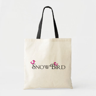 Pink Snowbird Tote Bag