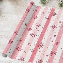 Pink Snowflake and Stripe