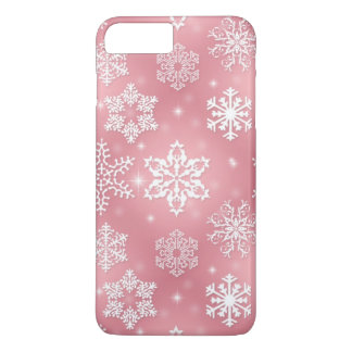 Pink snowflake iPhone 7 plus barely there case