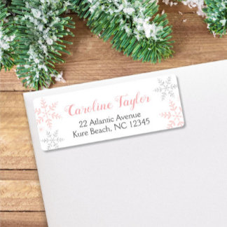 Pink Snowflakes Baby Shower Winter