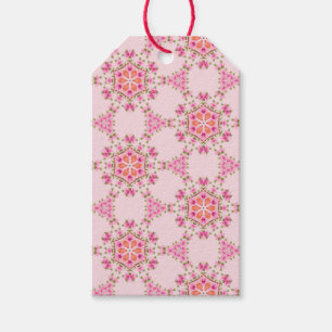 Pink Snowflakes Gift Tags