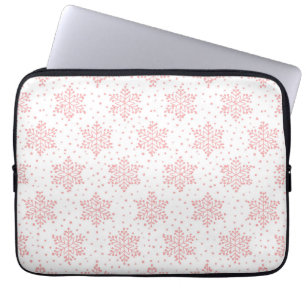 Pink Snowflakes Laptop Sleeve