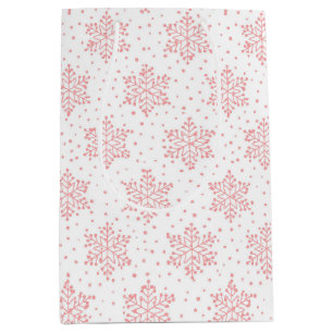 Pink Snowflakes Medium Gift Bag
