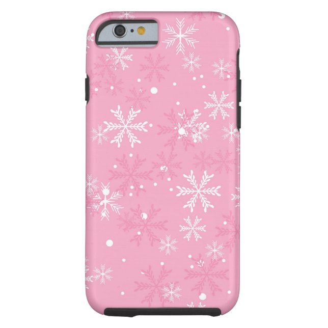 Pink Snowflakes Pattern Case-Mate iPhone Case (Back)